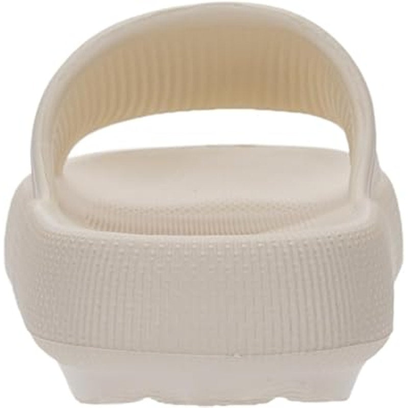 Joomra Womens Size 10 Cream Slide On Soft Flip Flop Wide Band Sandals Slippers
