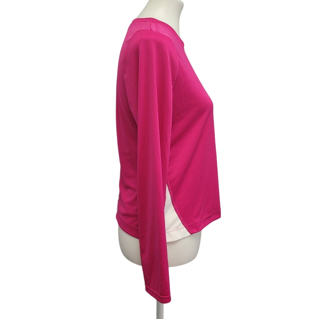 Champion Womens Medium 100% Polyester Long Sleeve Crew Neck Athletic Shirt