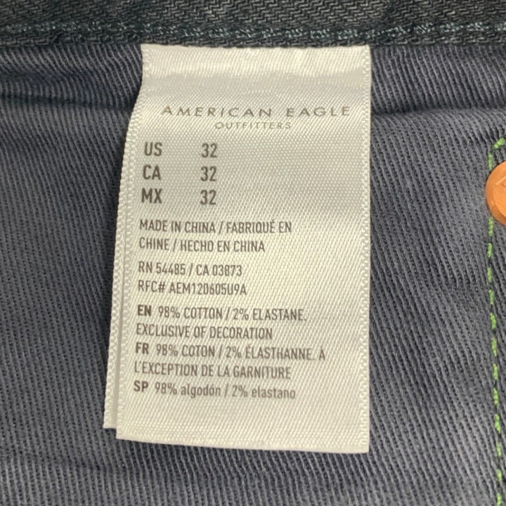 New American Eagle Womens Size 32 Black Cotton Blend The Classic Denim Jeans