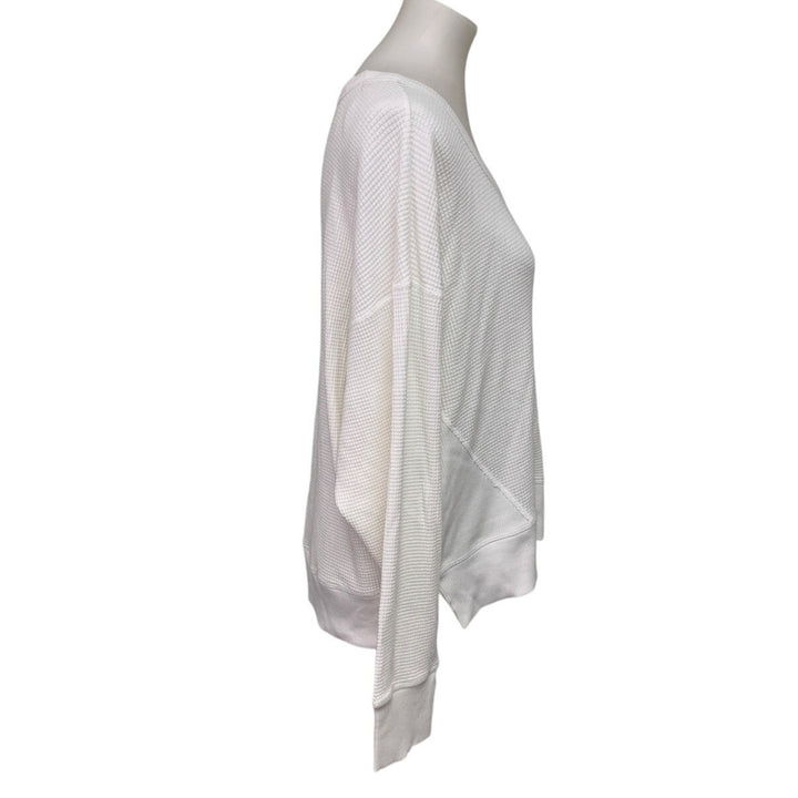 New OFFLINE by Aerie Womens Small Cotton Scoop Neck Long Sleeve Waffled Top