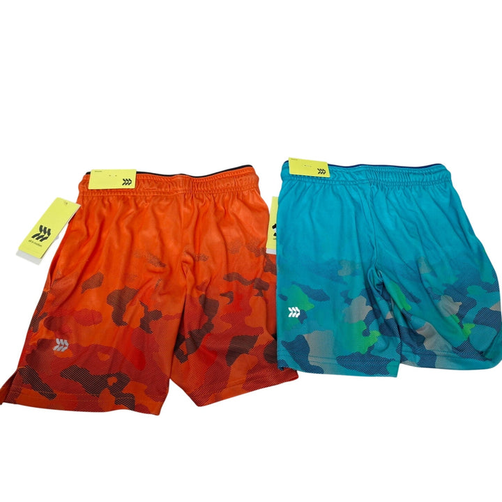 Lot of 2 New All in Motion Boys Small Elastic Drawstring Waist Long Sport Shorts