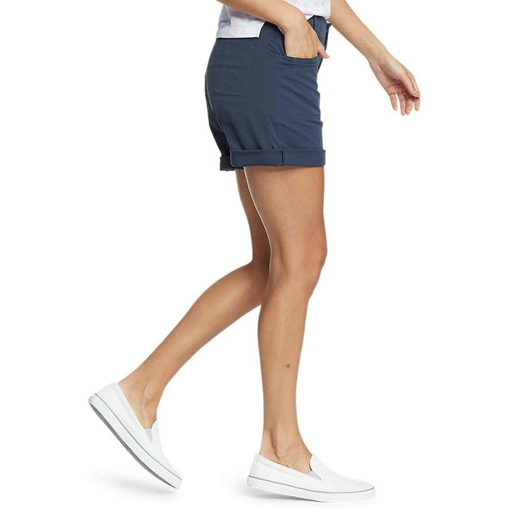 New Eddie Bauer Womens Size 0 Gray Cotton Nylon Guides Day Off Utility Shorts