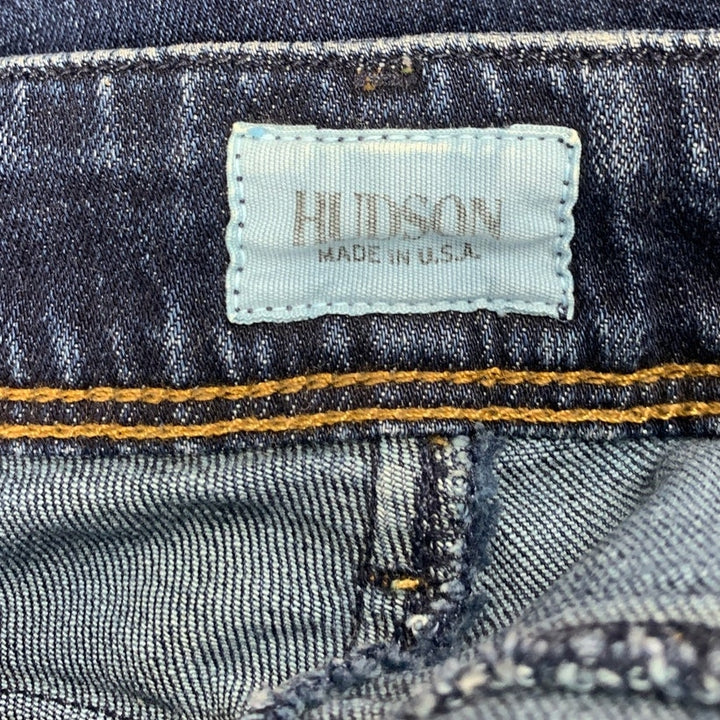 Hudson Womens Size 26 Dark Blue Stretch Cotton Collin Flap Skinny Denim Jeans