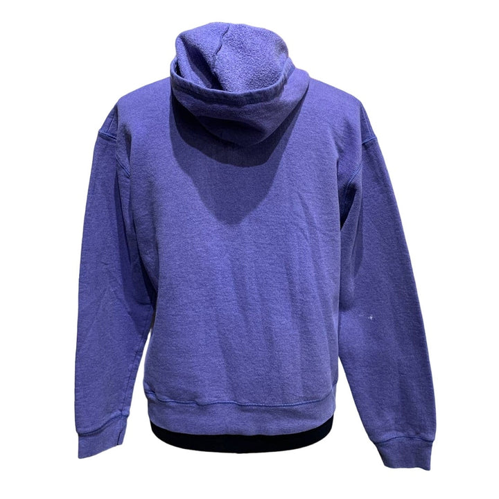 Hand Printed Upcycled Medium St Bernard Puppy Dog Sweatshirt Full Zip Hoodie