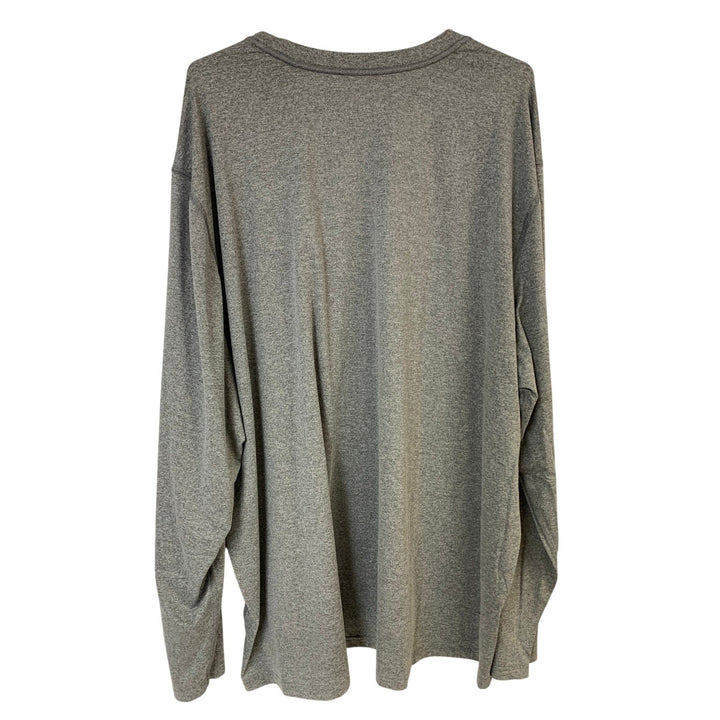 New Eddie Bauer Mens 3XL Heather Gray Long Sleeve Mountain Trek Tee Shirt