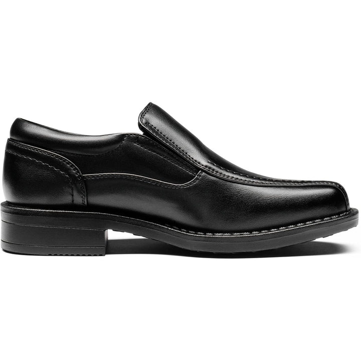 Bruno Marc Toddler Boys Size 10 Black Faux Leather Slide On Dress Loafer Shoes