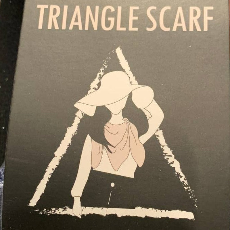 New David &amp; Young Velour Soft Silver Blue Lacy Triangle MultiStyle Fashion Scarf