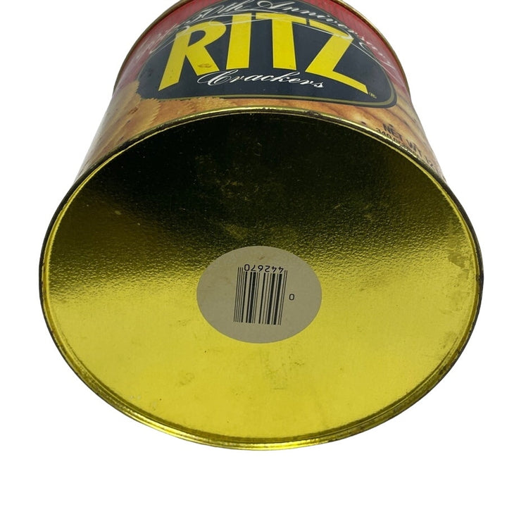 Vintage 1984 50th Anniversary Ritz Crackers Round 12oz Metal Tin w Lid