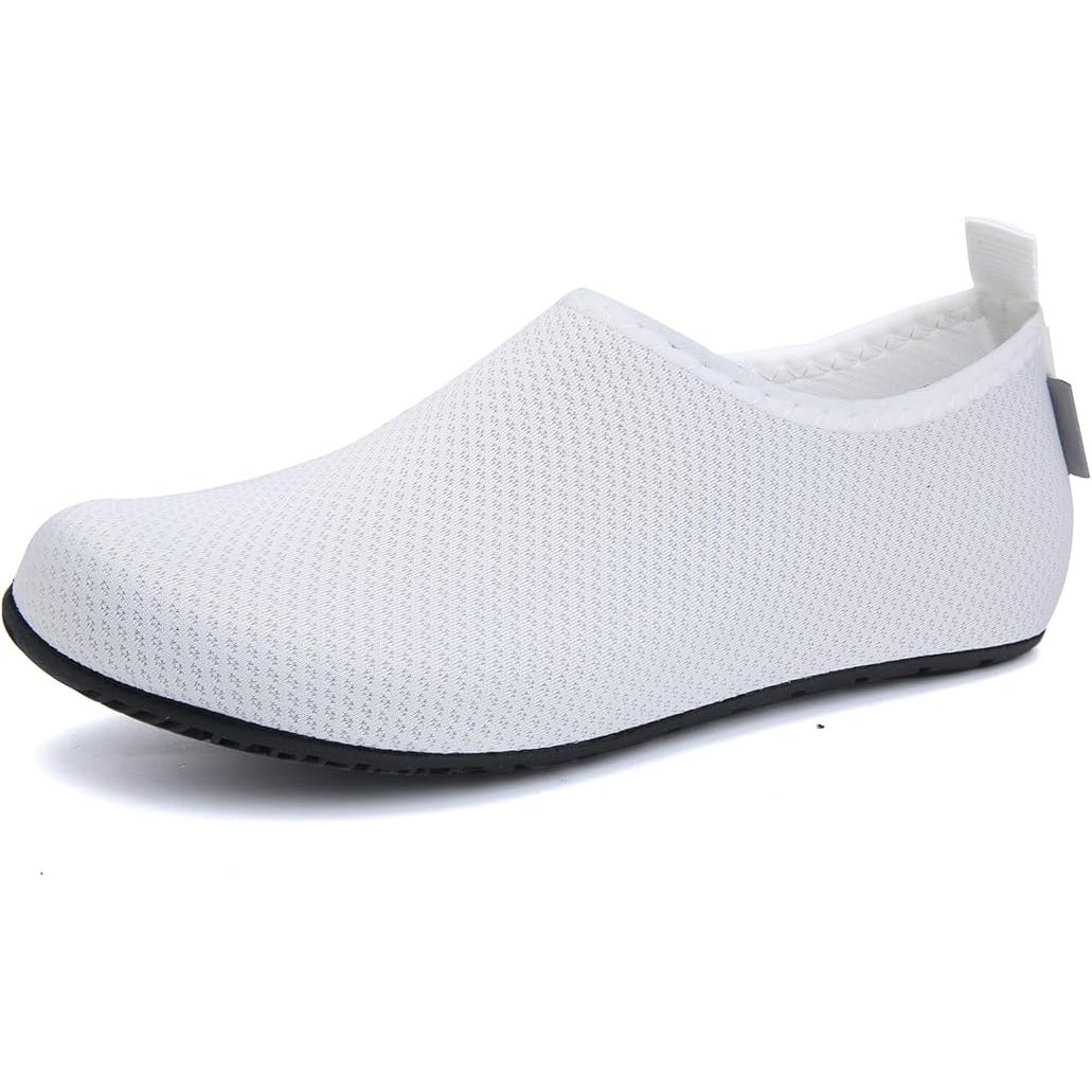 New WateLves Womens Size 7/8 White Mesh Slip On Quick Dry Aqua Socks Water Shoes