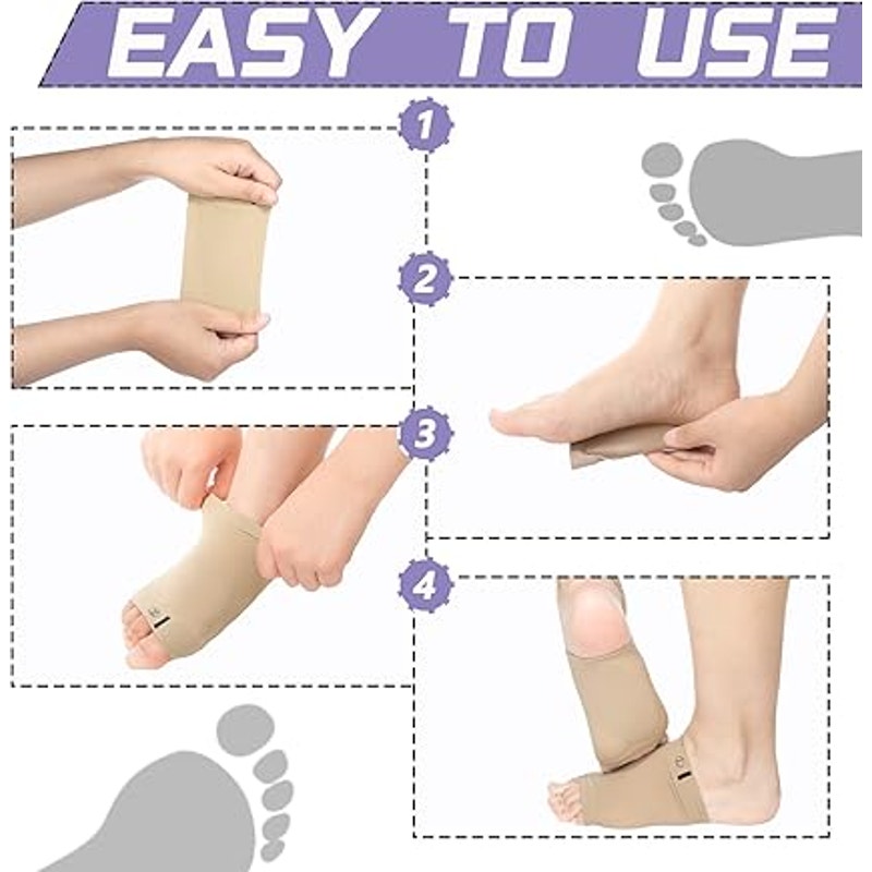 New Nuanchu 4-Piece Arch Support Sleeves &amp; Metatarsal Pads