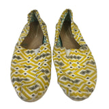 Toms Womens 7.5 Geometric Print Casual Slip On Canvas Tennis Shoes Sneakers