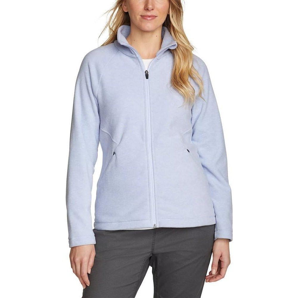 New Eddie Bauer Womens 2XL Lt Periwinkle Fast Fleece Full-Zip Pockets Jacket