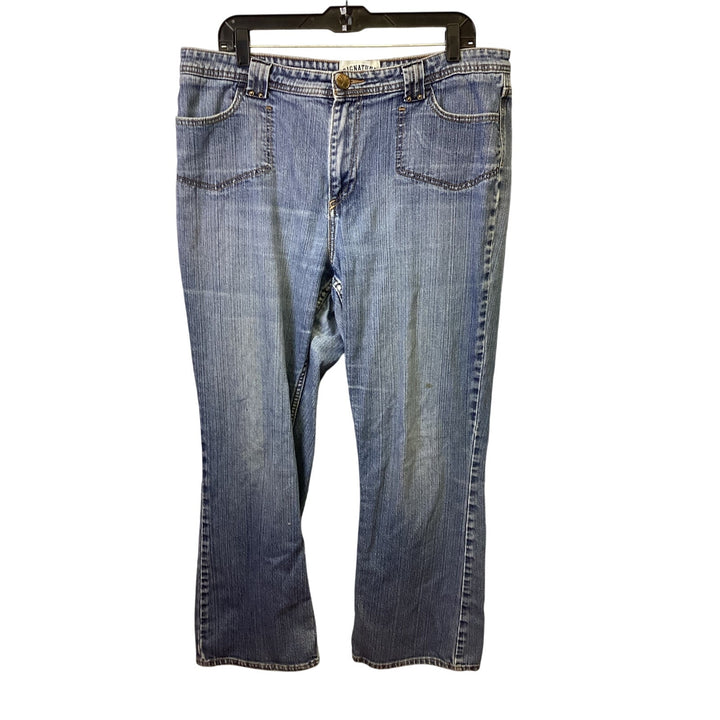 Signature by Levi Strauss Womens Plus Size 16W Stretch Cotton Denim Blue Jeans
