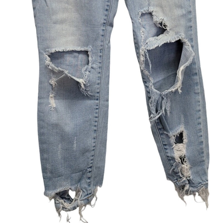 Cello Jeans Womens Size 0 Factory Distressed Factory Faded Denim Blue Jeans