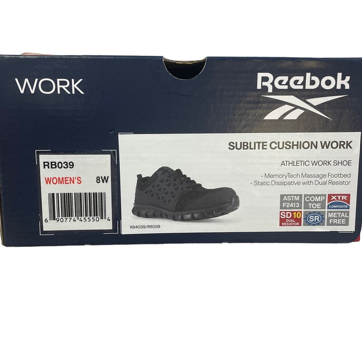 New In Original Box Reebok Womens 8W Sublite Cushion Athletic Work Shoes