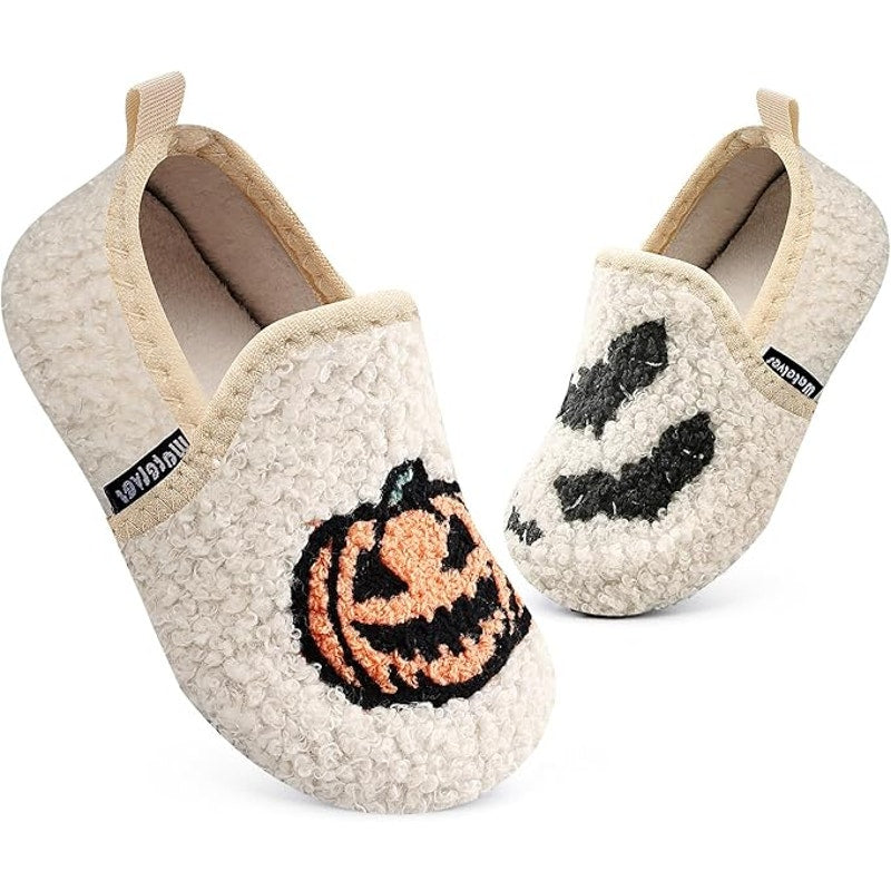 New WateLves Toddler Size 10.5 Halloween Bats Pumpkin Slide On House Slippers