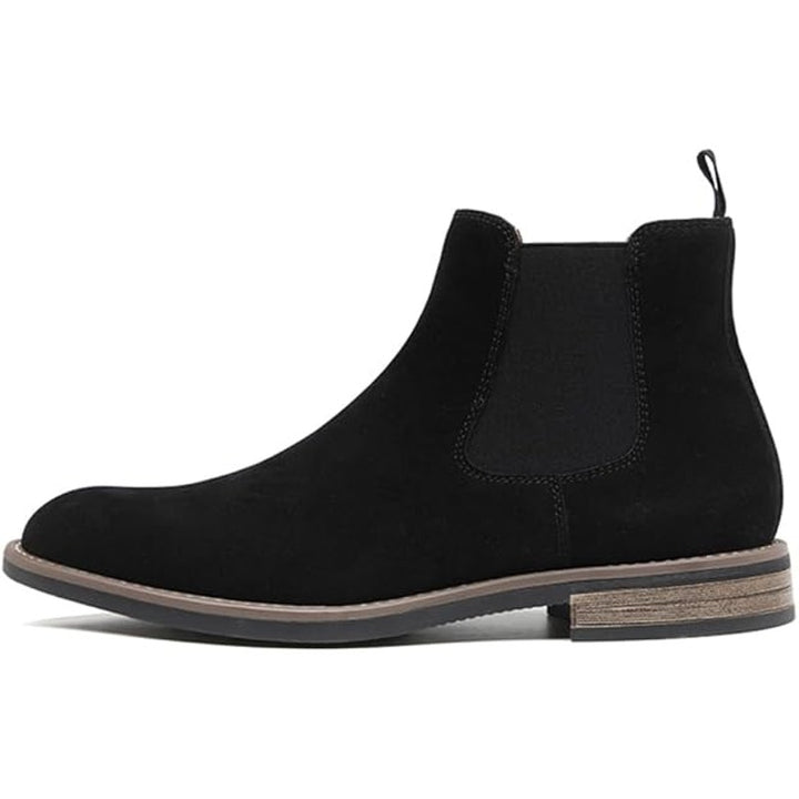 New Decardz Mens Size 10.5 Black Faux Suede Slip On Chelsea Classic Ankle Boots