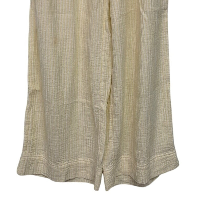 New Aerie Womens Small Striped Flowy Elastic Waist Flowy Pants w Pockets