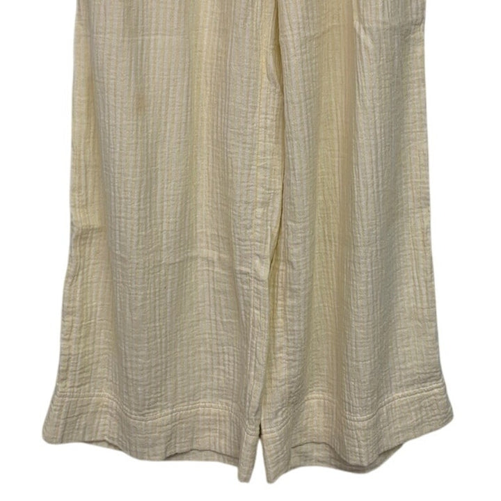 New Aerie Womens Small Striped Flowy Elastic Waist Flowy Pants w Pockets