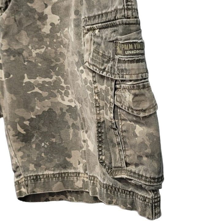 Union Bay Mens Size 40 100% Cotton Long Camo Camouflage Cargo Shorts w Pockets