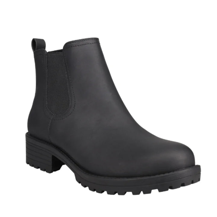 New In Box Buffalo Womens Size 7.5 Black Water Repellant Faux Leather Anna Boots