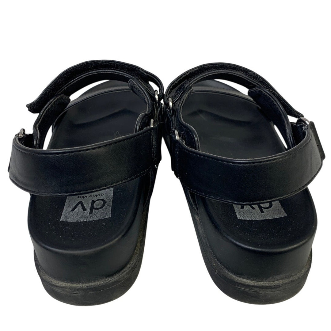 Dolce Vita Womens Size 6 Black Sandal Argyle Rargyleo Open Round Toe Shoes
