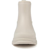 Eyushijia Women Size 9 Off White Tan Pull On Elastic Ankle Short Rain Boot Shoes