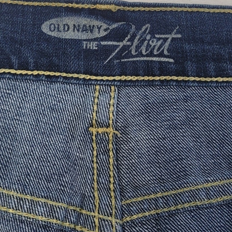 Old Navy Womens 2 Short The Flirt PolyCotton Spandex Factory Whiskered Jeans