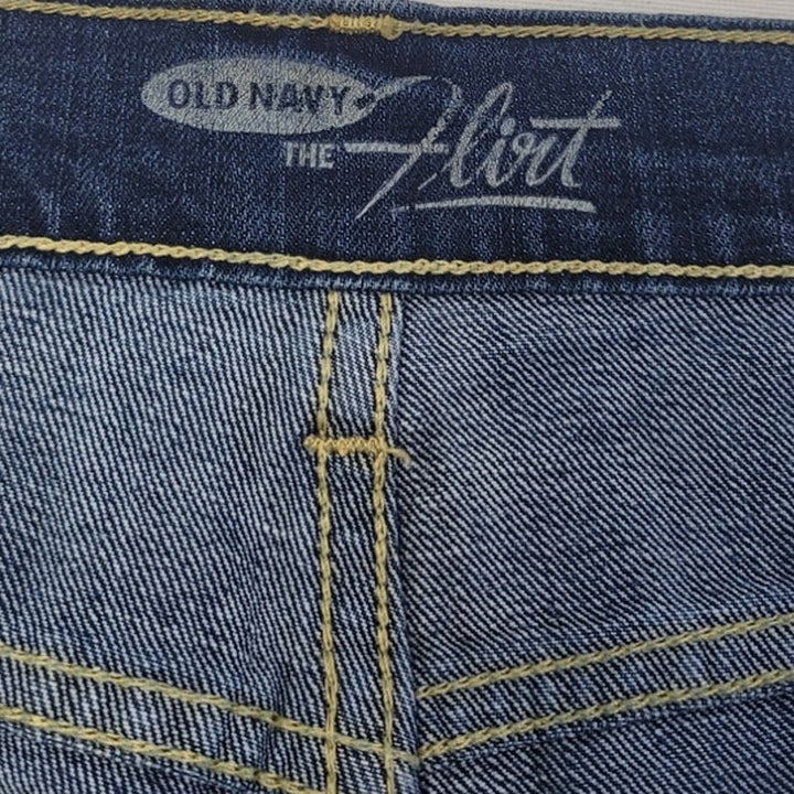 Old Navy Womens 2 Short The Flirt PolyCotton Spandex Factory Whiskered Jeans