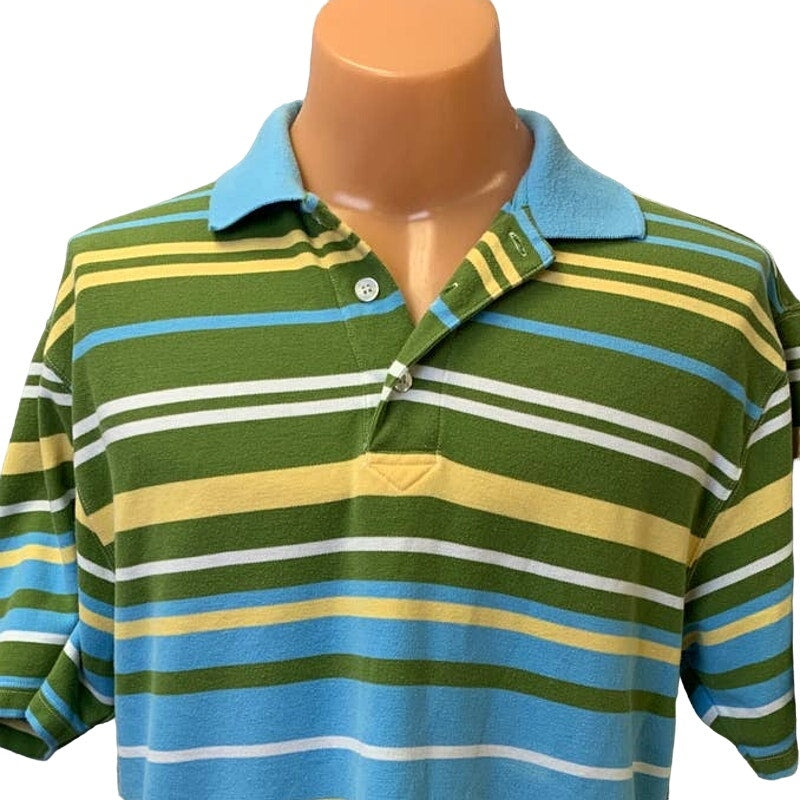 Gear 7 Collection Mens Large Cotton Blend Short Sleeve Polo Shirt w Buttons