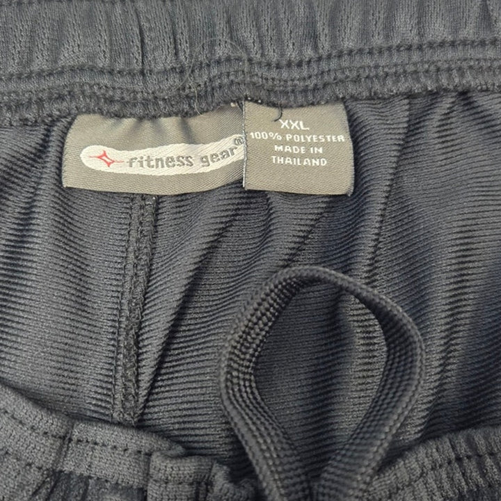 Fitness Gear Mens XXL Polyester Side Snaps Striped Drawstring Waist Track Pants