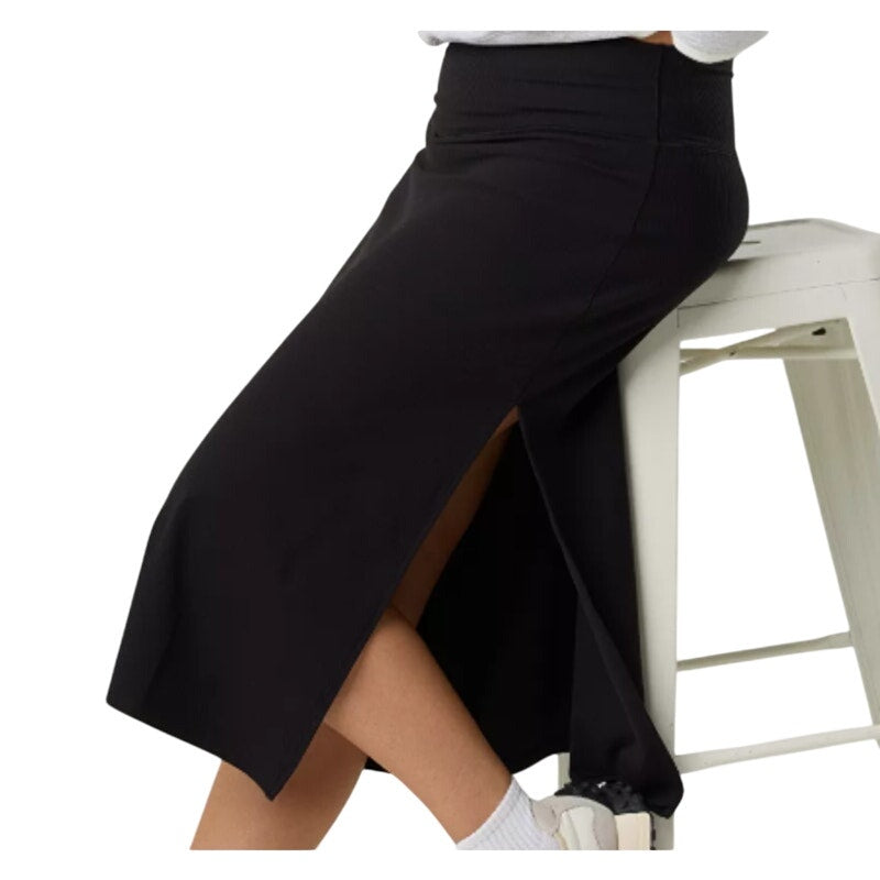New OFFLINE By Aerie Womens Large Real Me XTRA Ribbed Midi Skirt w Side Slit