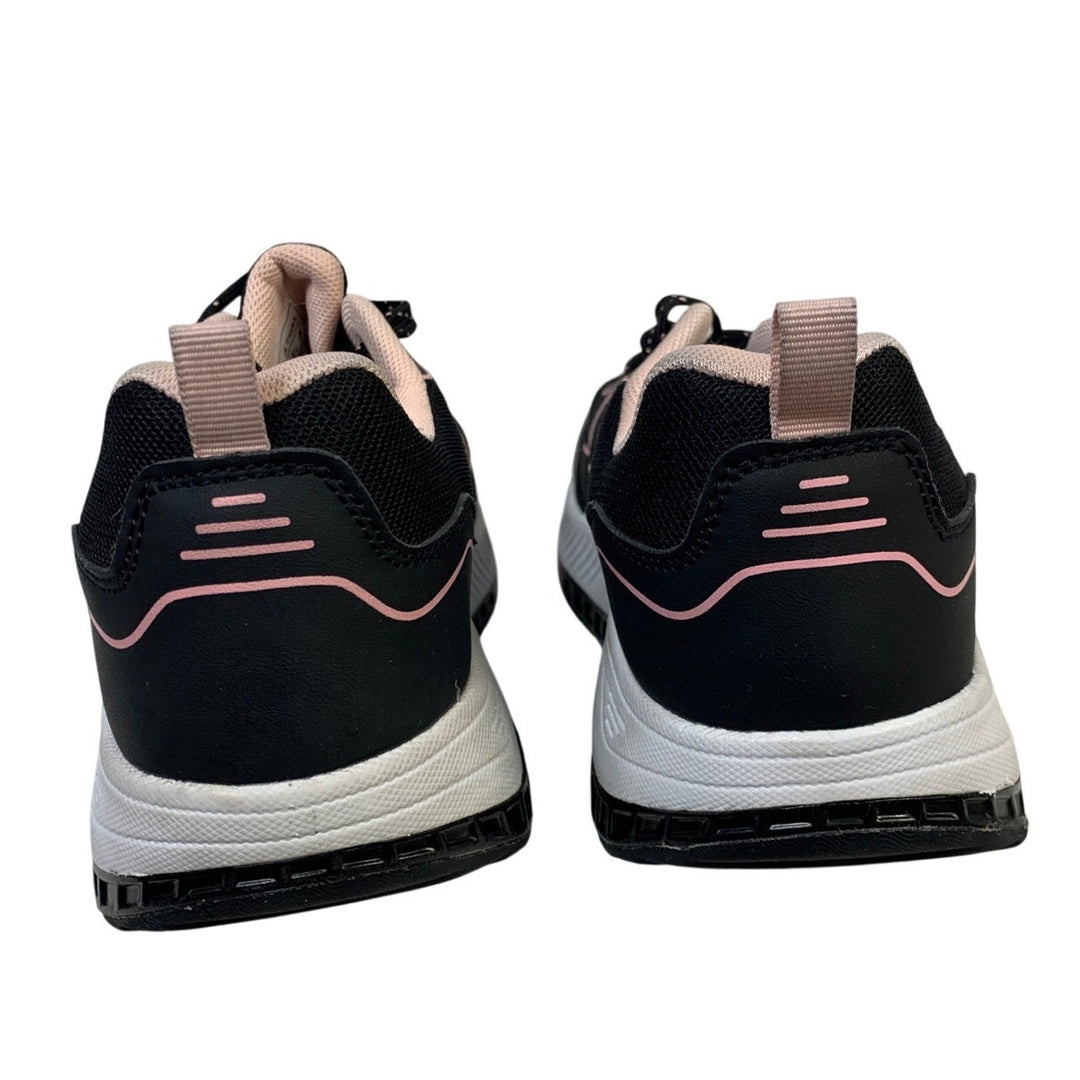 Zefuher Womens Size 7.5 Black Pink Sneakers Lace Up Low Top Running Tennis Shoes