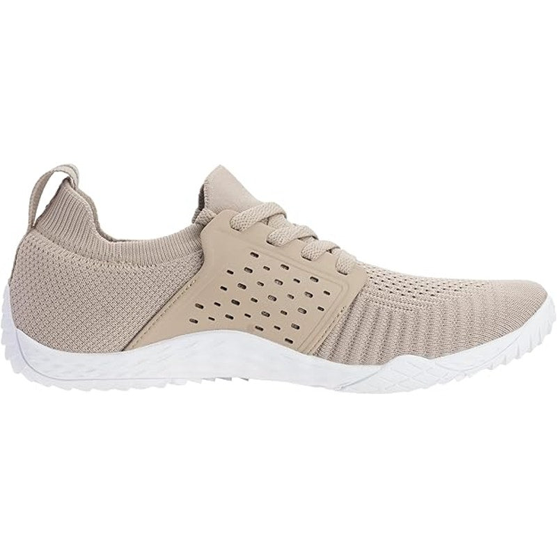 Whitin Mens Size 10 Tan Mesh Lace Up Wide Toe Box Zero Drop Athletic Shoes