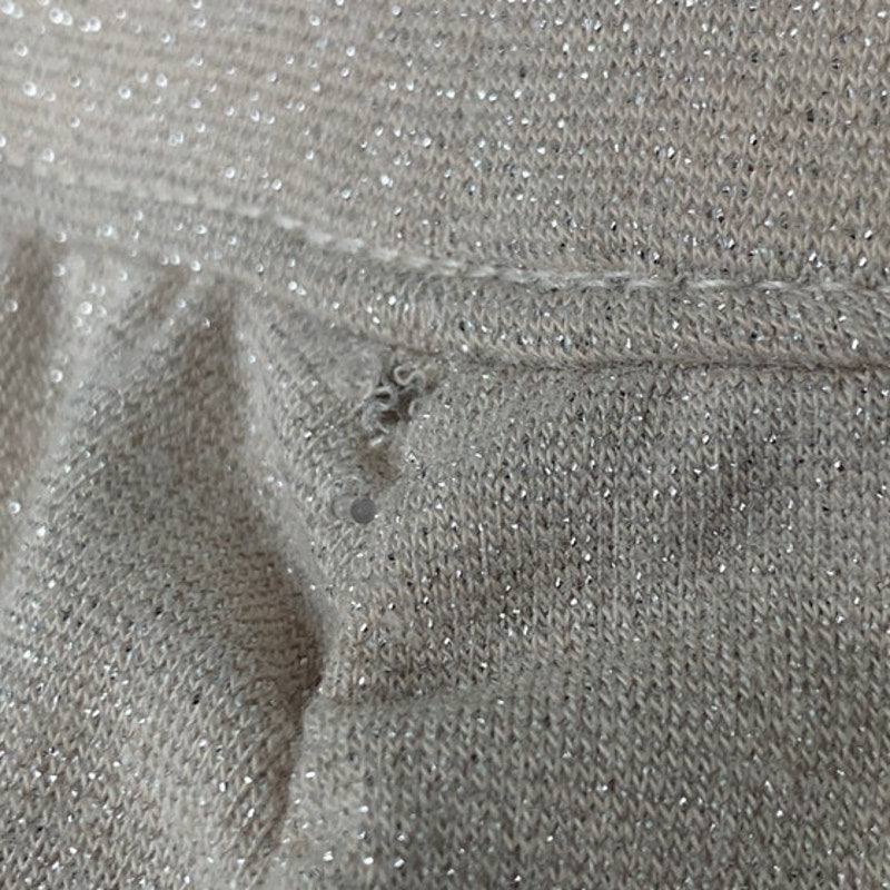 New American Eagle Womens Small Champagne Glittery Ruched BodyCon Mini Skirt