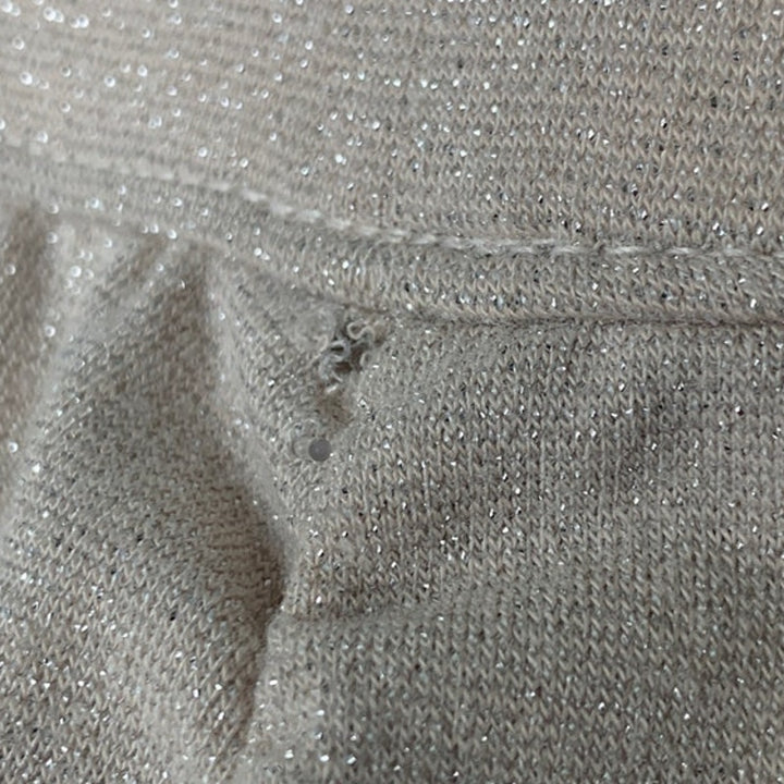 New American Eagle Womens Small Champagne Glittery Ruched BodyCon Mini Skirt