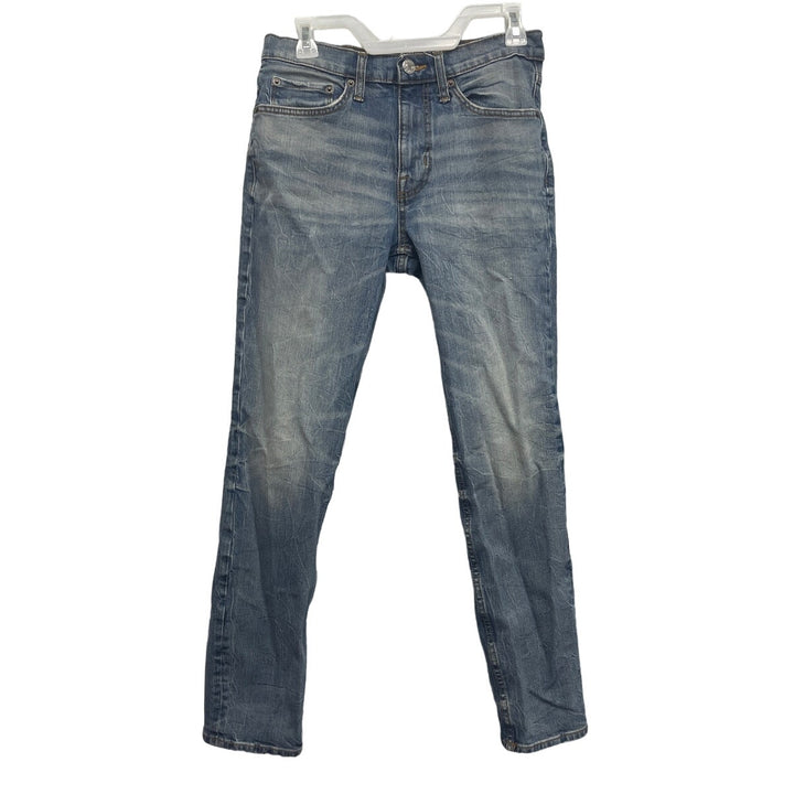 Good Fellow &amp; Co Mens 29 X 30 Factory Whiskered &amp; Faded Denim Skinny Jeans