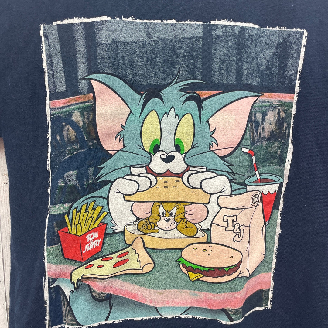 Tom &amp; Jerry Kids XL (14/16) 100% Cotton Short Sleeve Crew Neck Tee Shirt