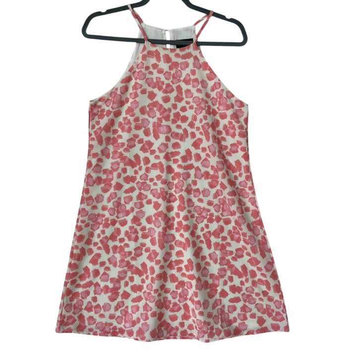 New Heyson Womens Small 100% Polyester Sleeveless Abstract Spots A Line Dress
