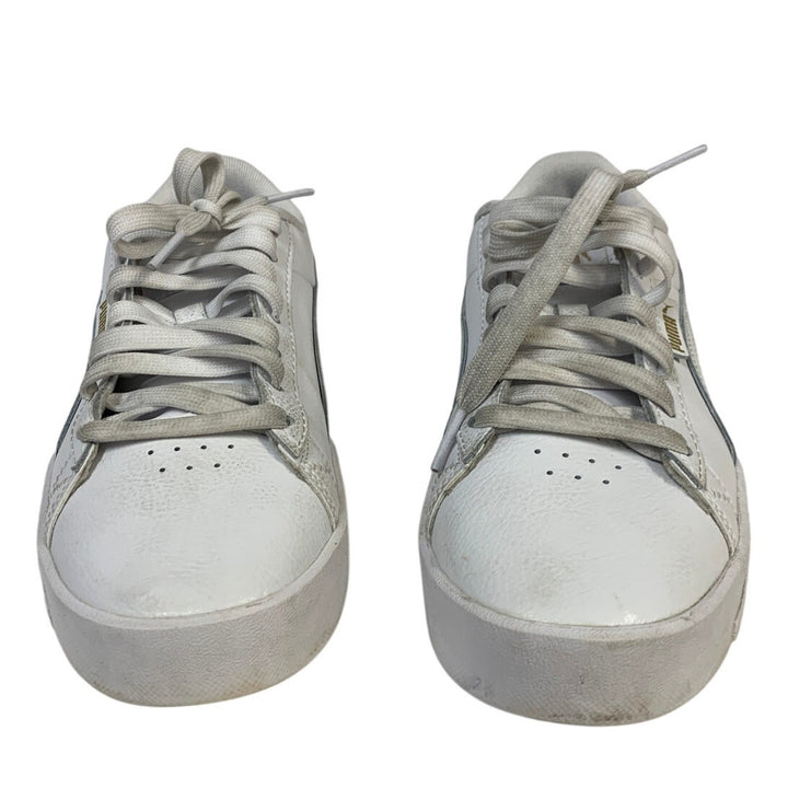 Puma Womens Size 7.5  White Court Sneaker Low Top Lace Up Athletic Shoes