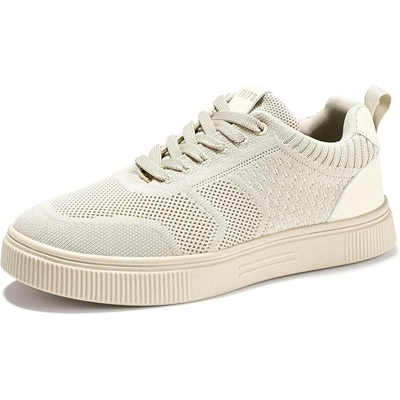 Idifu Womens Size 9 Tan Lace Up Mesh Breathable Athletic Sneakers Tennis Shoes