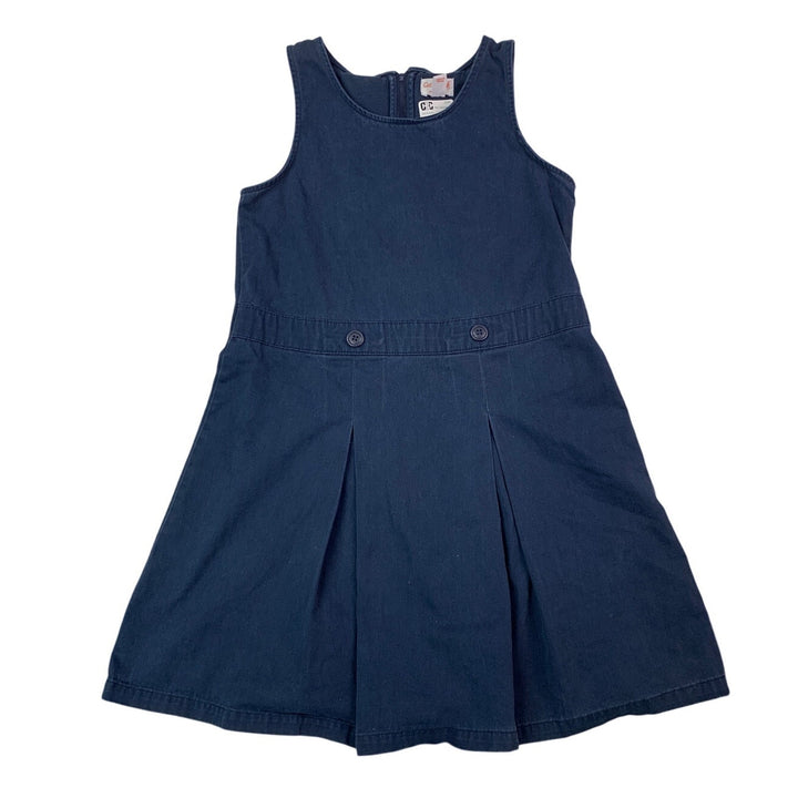 New Cat &amp; Jack Girls Size 12 Sleeveless Navy School Uniform Kick Pleat Dress