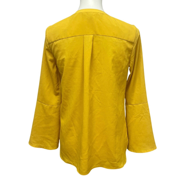 Banana Republic Womens PXS Petite 100% Polyester Bell Sleeve Button Up Blouse