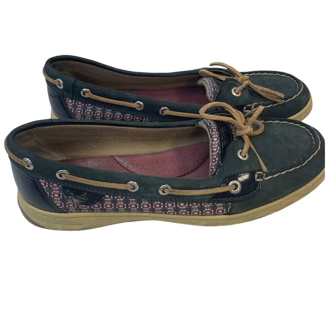 Sperry Top Sider Womens Size 10 Leather Side Laced Boat Shoes Slide On Loafers