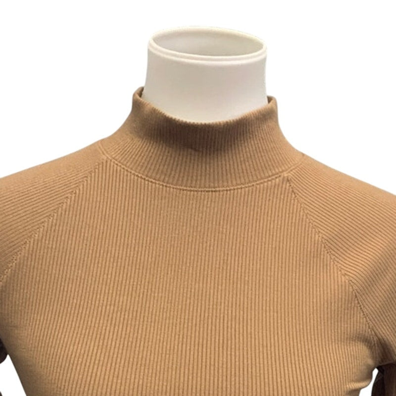 New Aerie Womens Small Long Sleeve Ribbed Mock Turtleneck Sweater Top