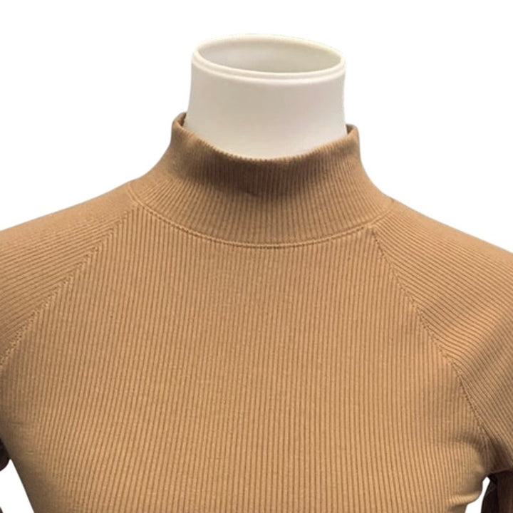 New Aerie Womens Small Long Sleeve Ribbed Mock Turtleneck Sweater Top