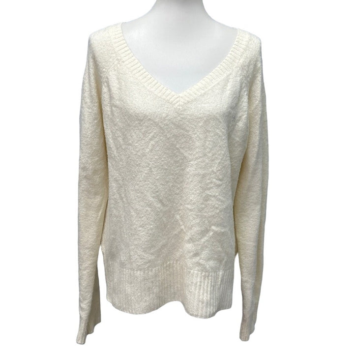 Lot of 3 Sonoma Merona Womens XL Long Sleeve V-Neck PolyCotton Sweaters