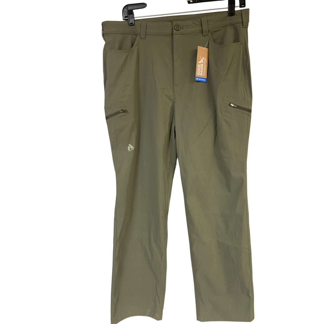 New Eddie Bauer Womens Slate Army Green UPF 50+ High Rise Outdoor Guide Pants
