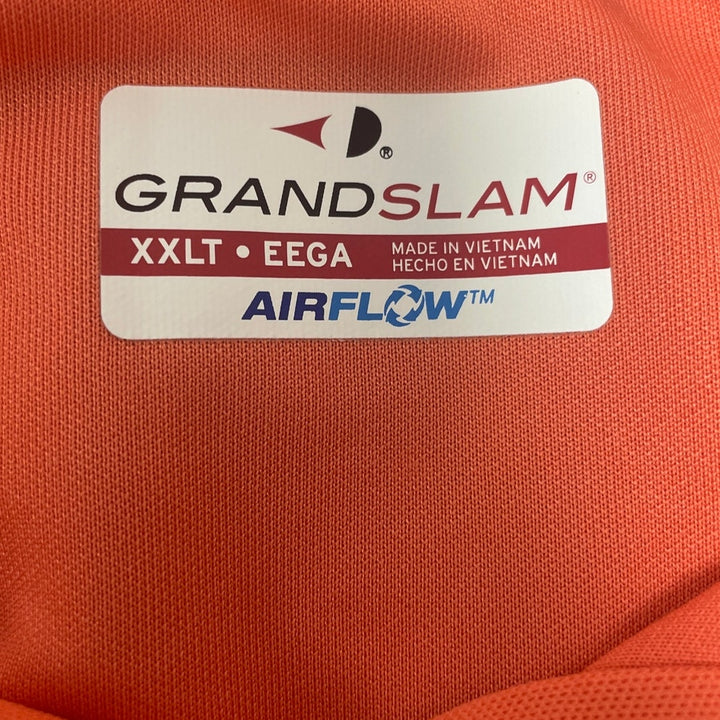 Grand Slam Mens XXLT 100% Polyester Short Sleeve Side Stripe Collared Polo Shirt