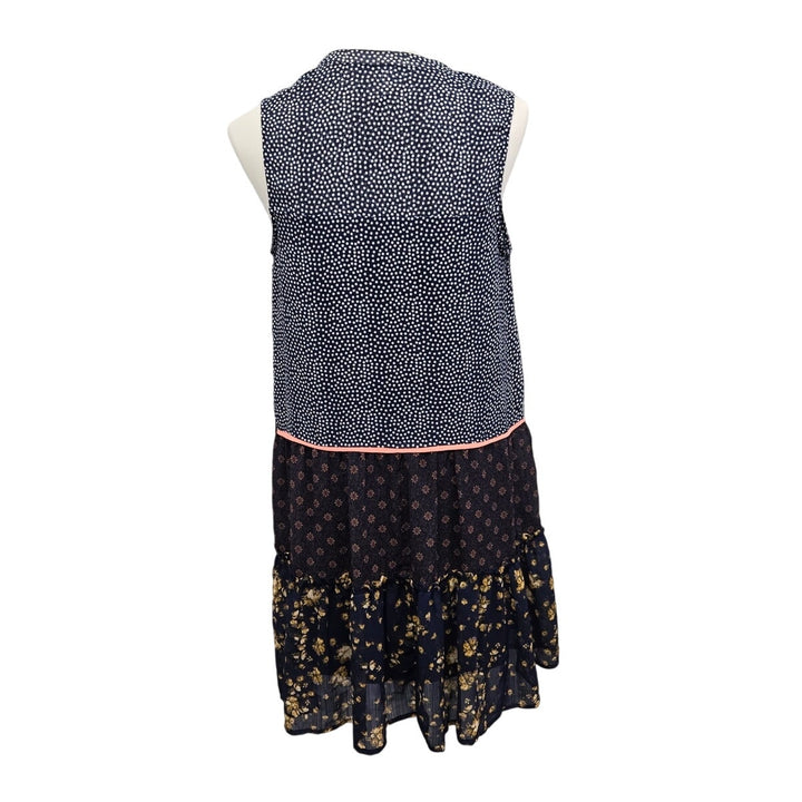 Xhilaration Womens Large Sleeveless Polka Dot Lined Polyester A-Line Dress